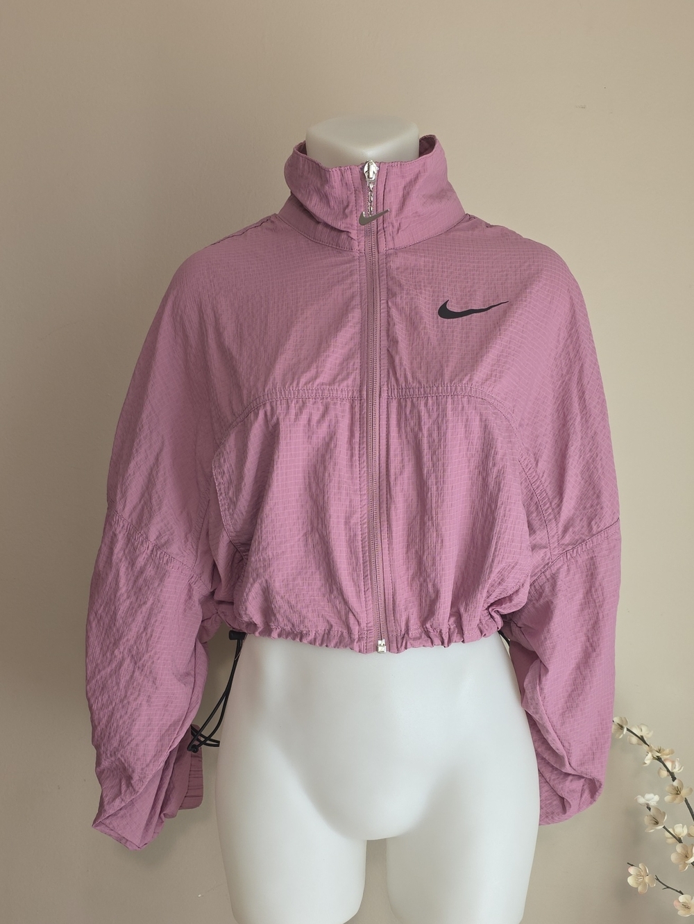 Y2K Nike Crop Zip Front Nylon Jacket
